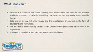 Why is tableau ?
 