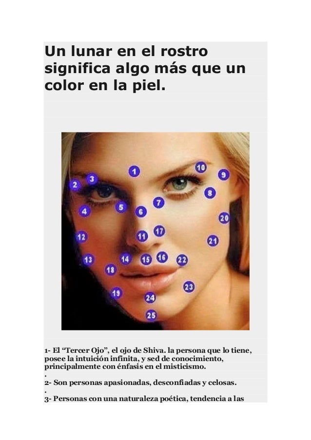 Un lunar en el rostro significa algo más que un color en la piel
