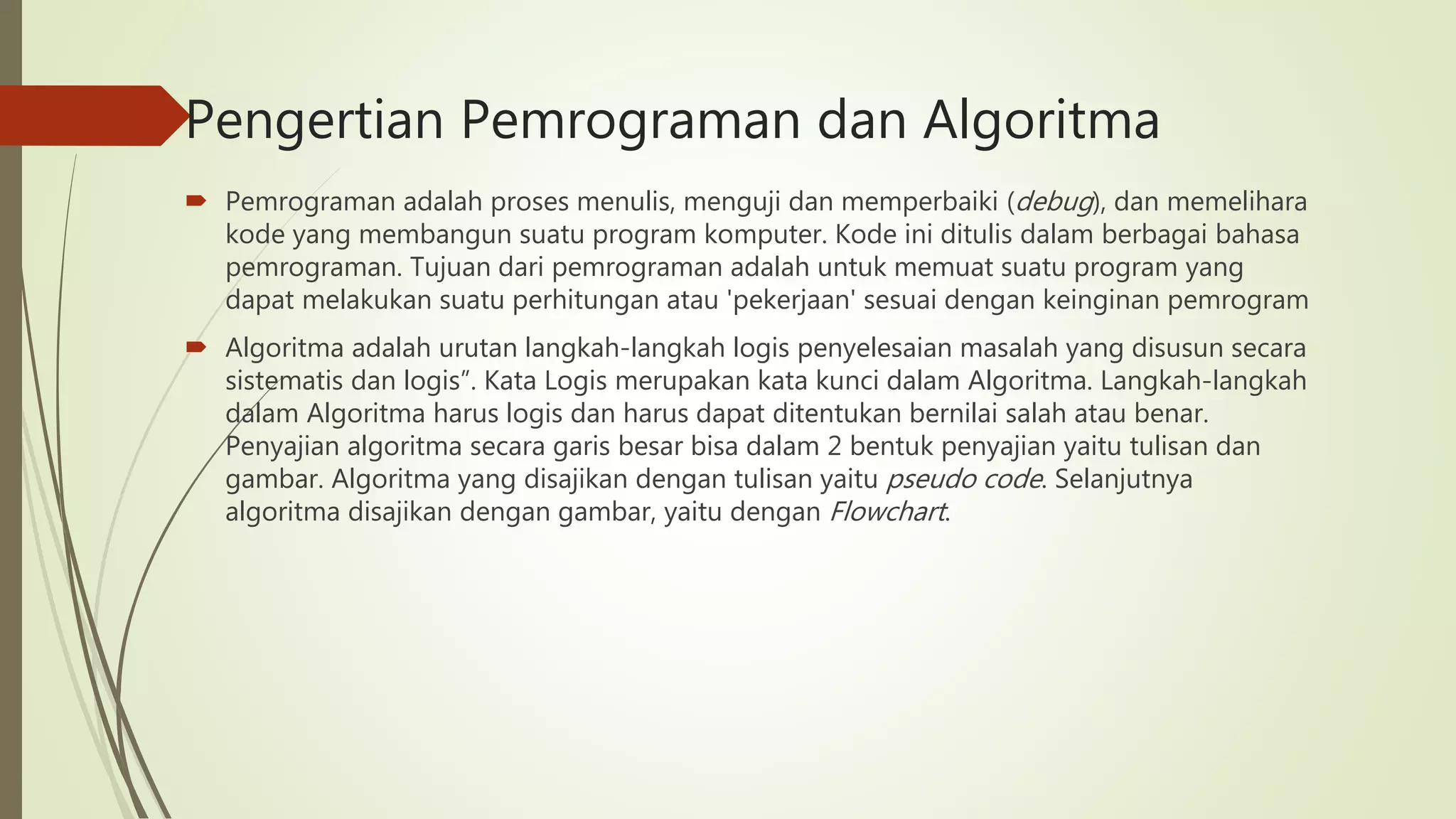 Unm tki1-kb3-ppt1-alur logika pemrograman komputer | PPT