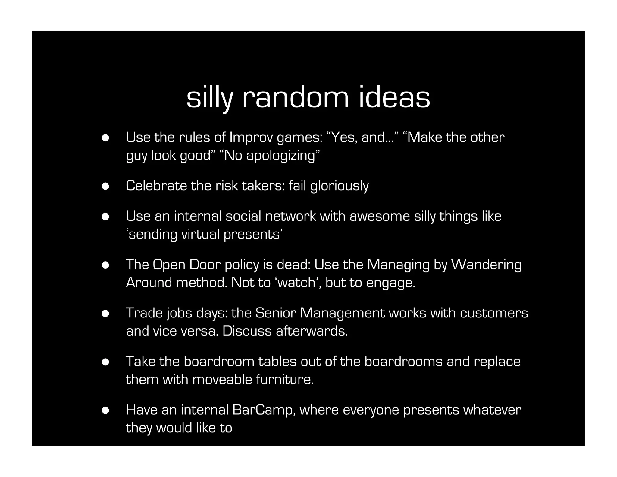 Unmanaging: Unleashing the Creative Beast