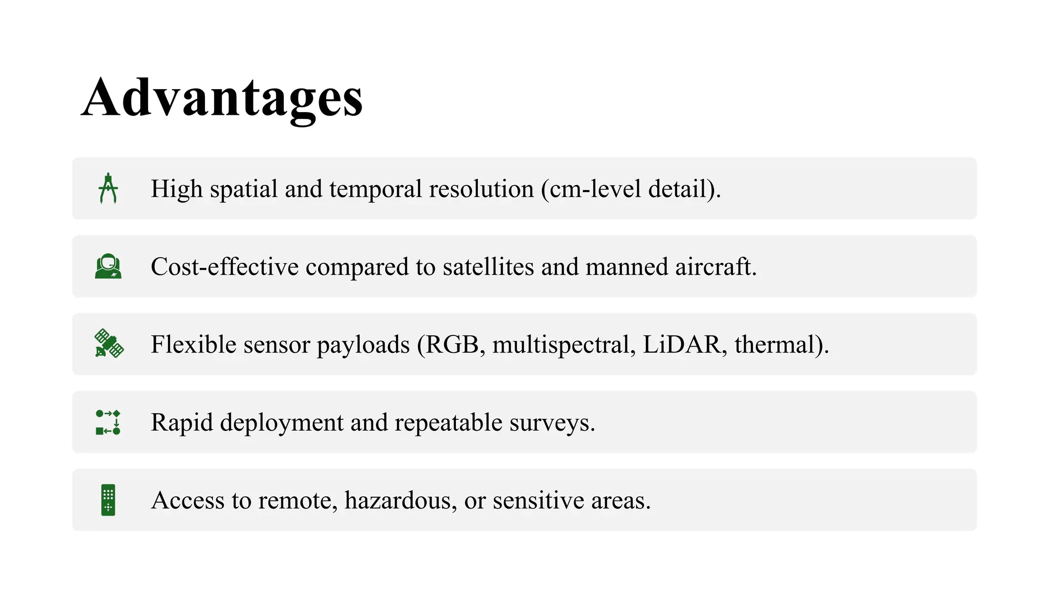Unmanned Aerial Vehicles (UAVs) Types and Applications in Remote ...