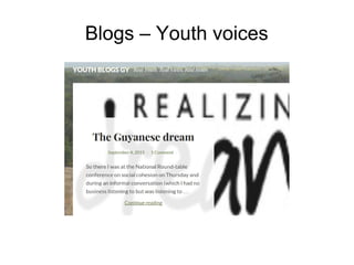 Blogs – Youth voices
 