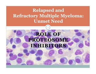 1
Relapsed and
Refractory Multiple Myeloma:
Unmet Need
 