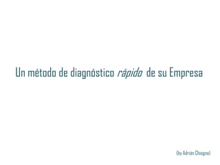 Un método de diagnóstico rápido de su Empresa

(by Adrián Chiogna)

 
