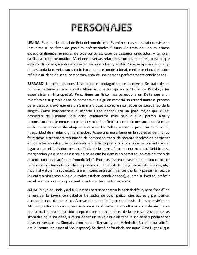 Resumen Del Libro Un Mundo Feliz Capitulo 2 | Libro Gratis