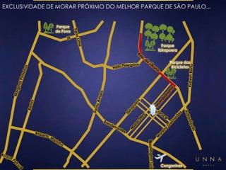 EXCLUSIVIDADE DE MORAR PRÓXIMO DO MELHOR PARQUE DE SÃO PAULO... 
Parque 
Ibirapuera 
Parque 
do Povo 
Parque das 
Bicicletas 
Congonhas 
 