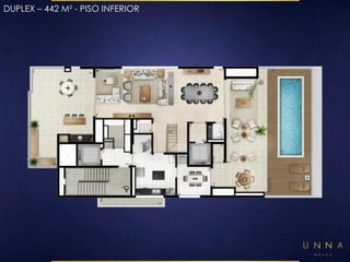 DUPLEX – 442 M² - PISO INFERIOR 
 