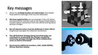 Opportunities for Africa to address all forms of malnutrition: How can the UN Nutrition Strategy 2022–2030 contribute?