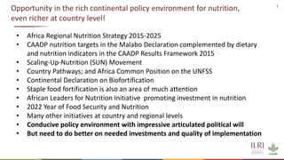 Opportunities for Africa to address all forms of malnutrition: How can the UN Nutrition Strategy 2022–2030 contribute?