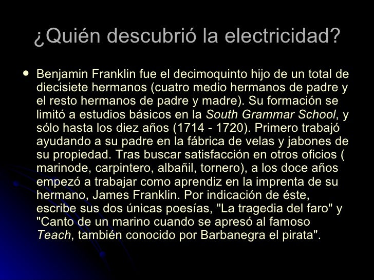 origenes de la electricidad