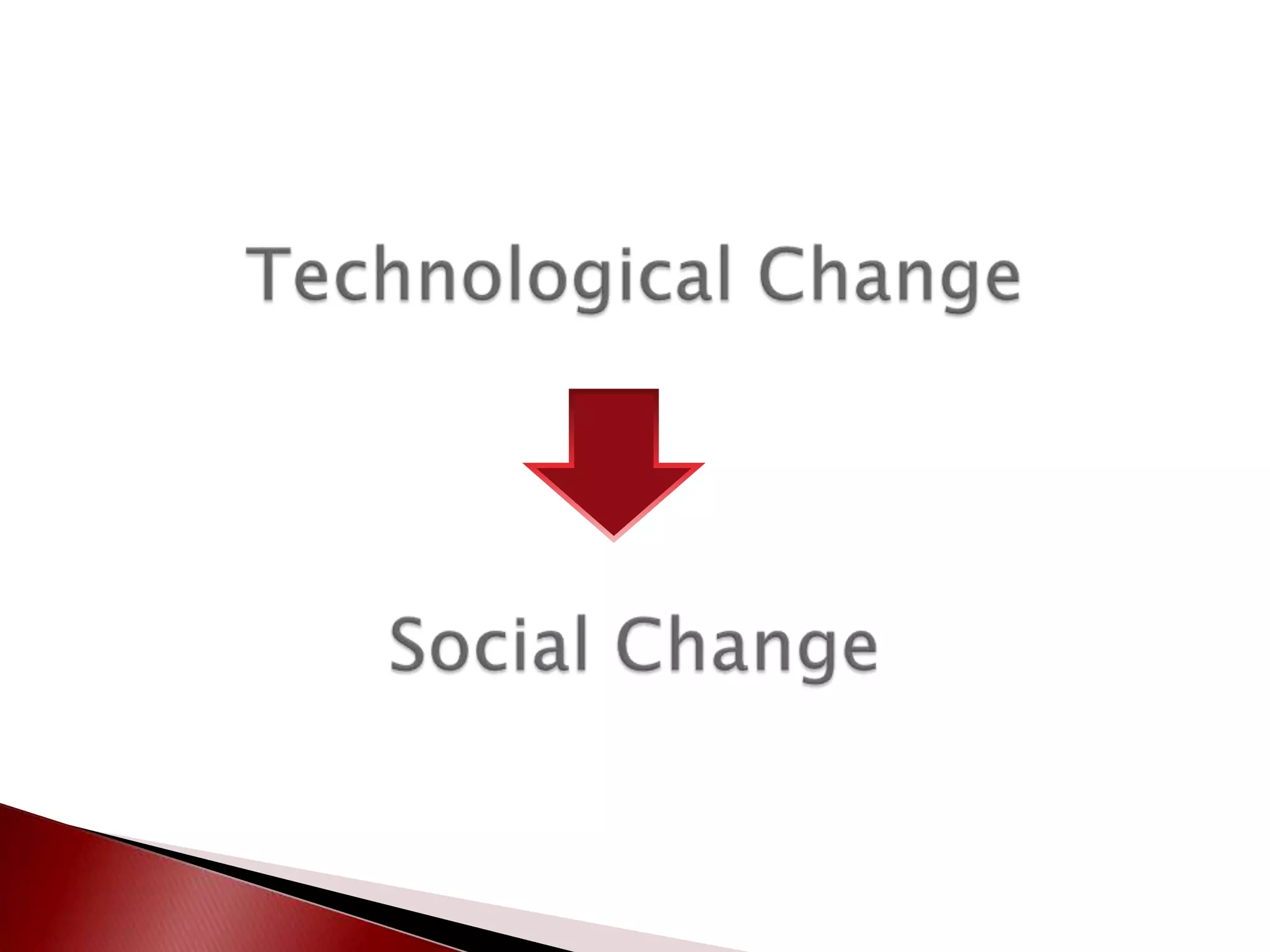 Technological ChangeSocial Change