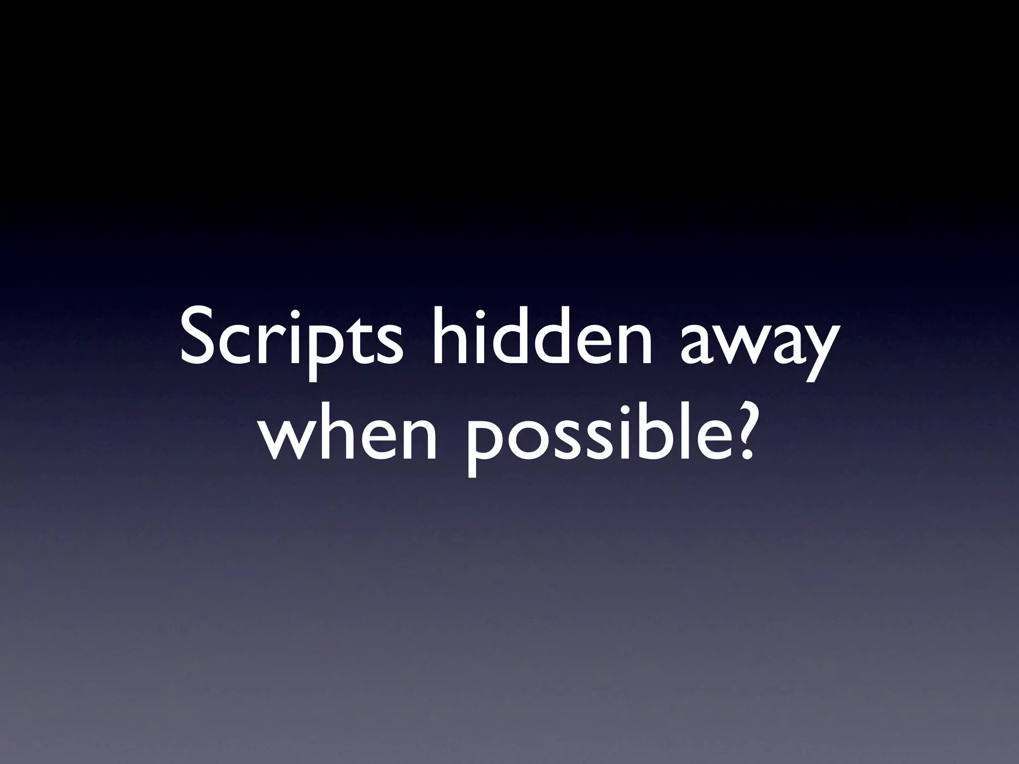Unobtrusive JavaScript