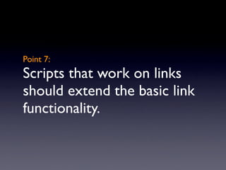 Unobtrusive JavaScript