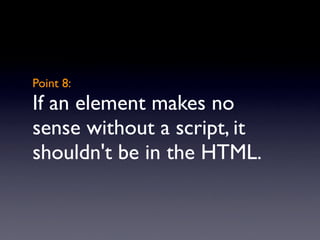 Unobtrusive JavaScript