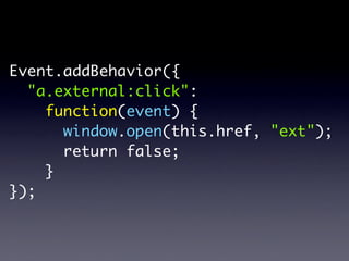 Unobtrusive JavaScript