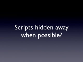 Unobtrusive JavaScript
