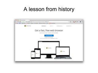 A lesson from history
 