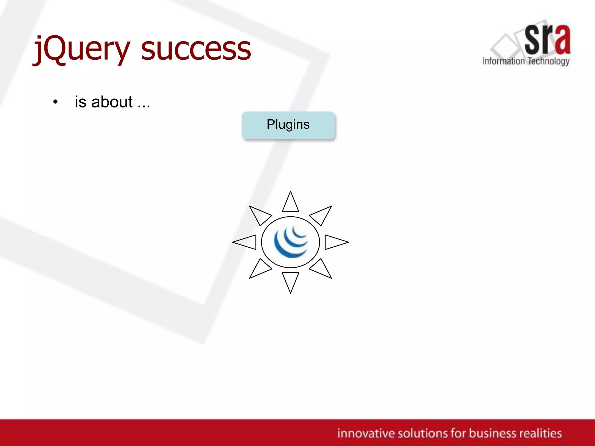 jQuerysuccessis about ...Plugins