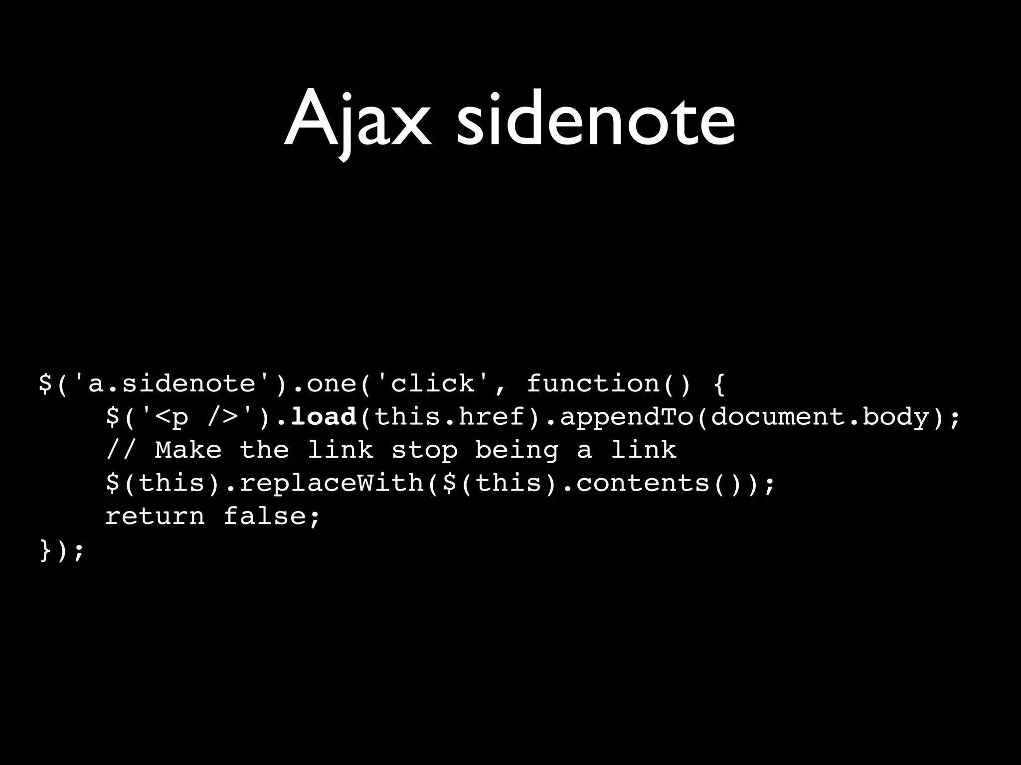 Unobtrusive JavaScript with jQuery
