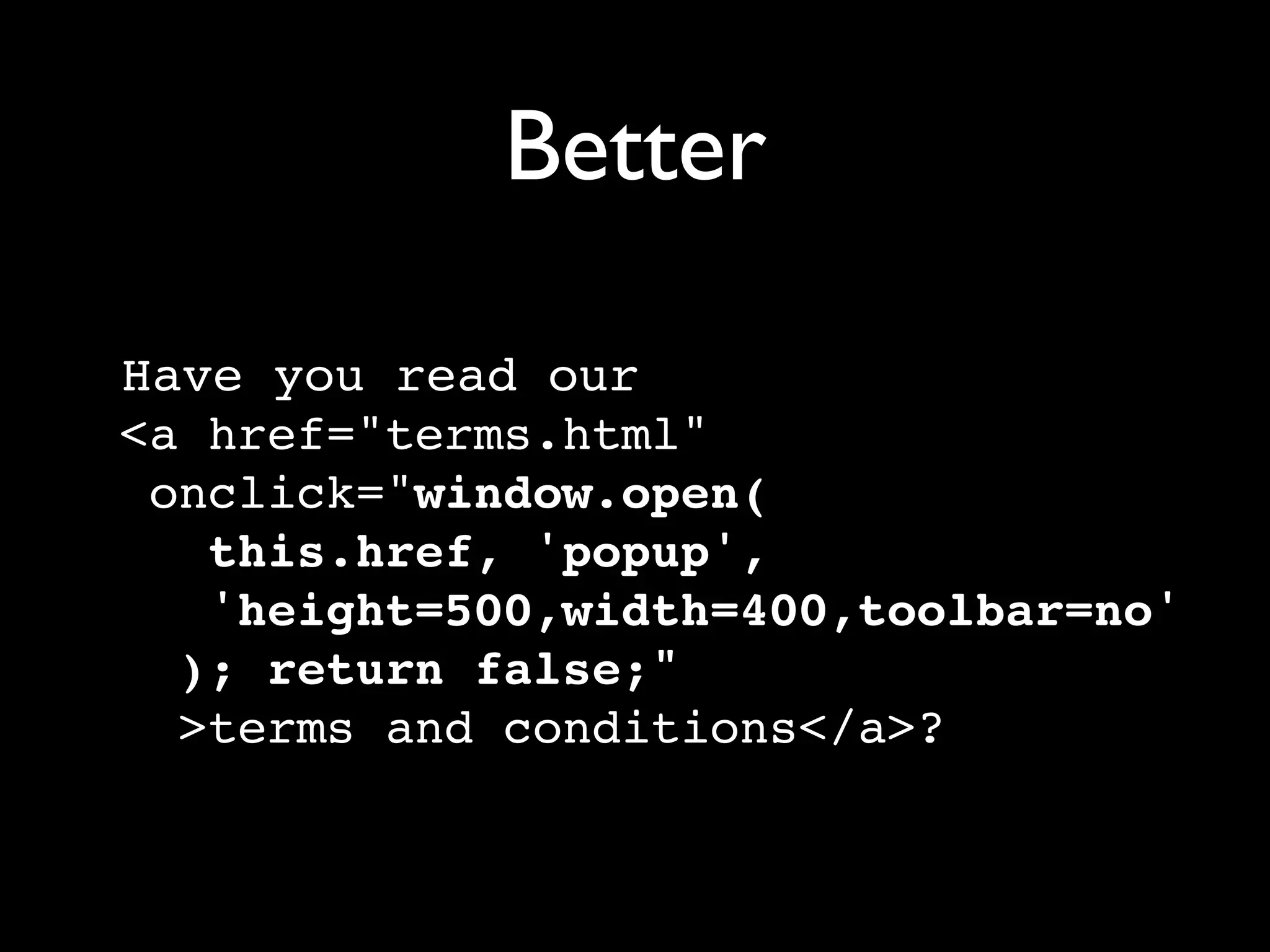 Unobtrusive JavaScript with jQuery