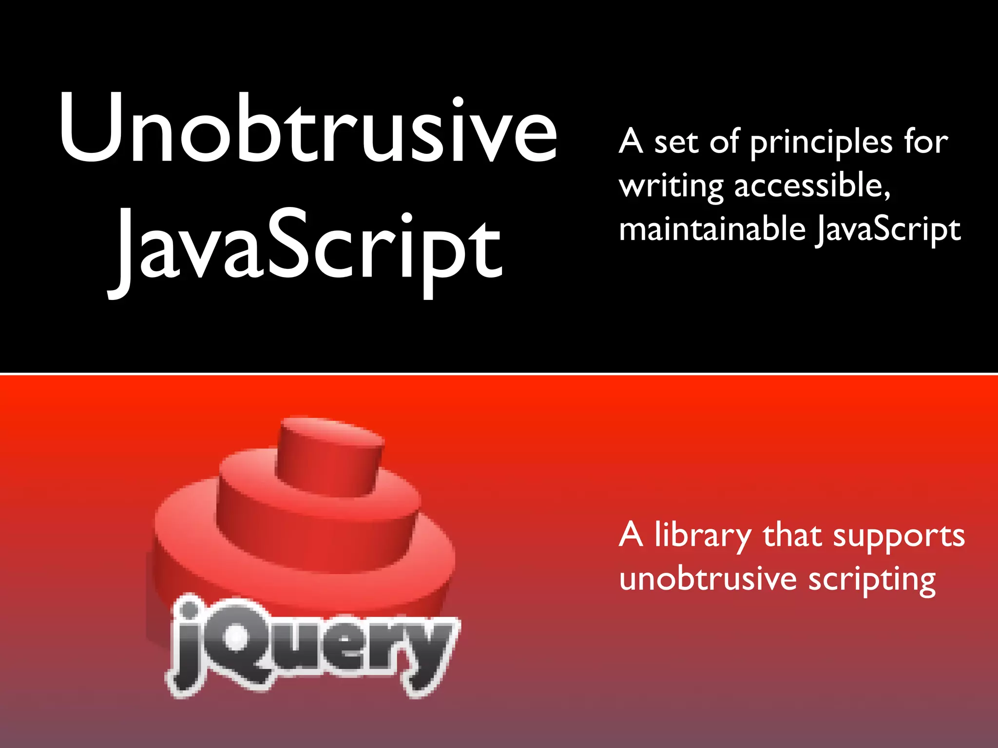 Unobtrusive JavaScript with jQuery