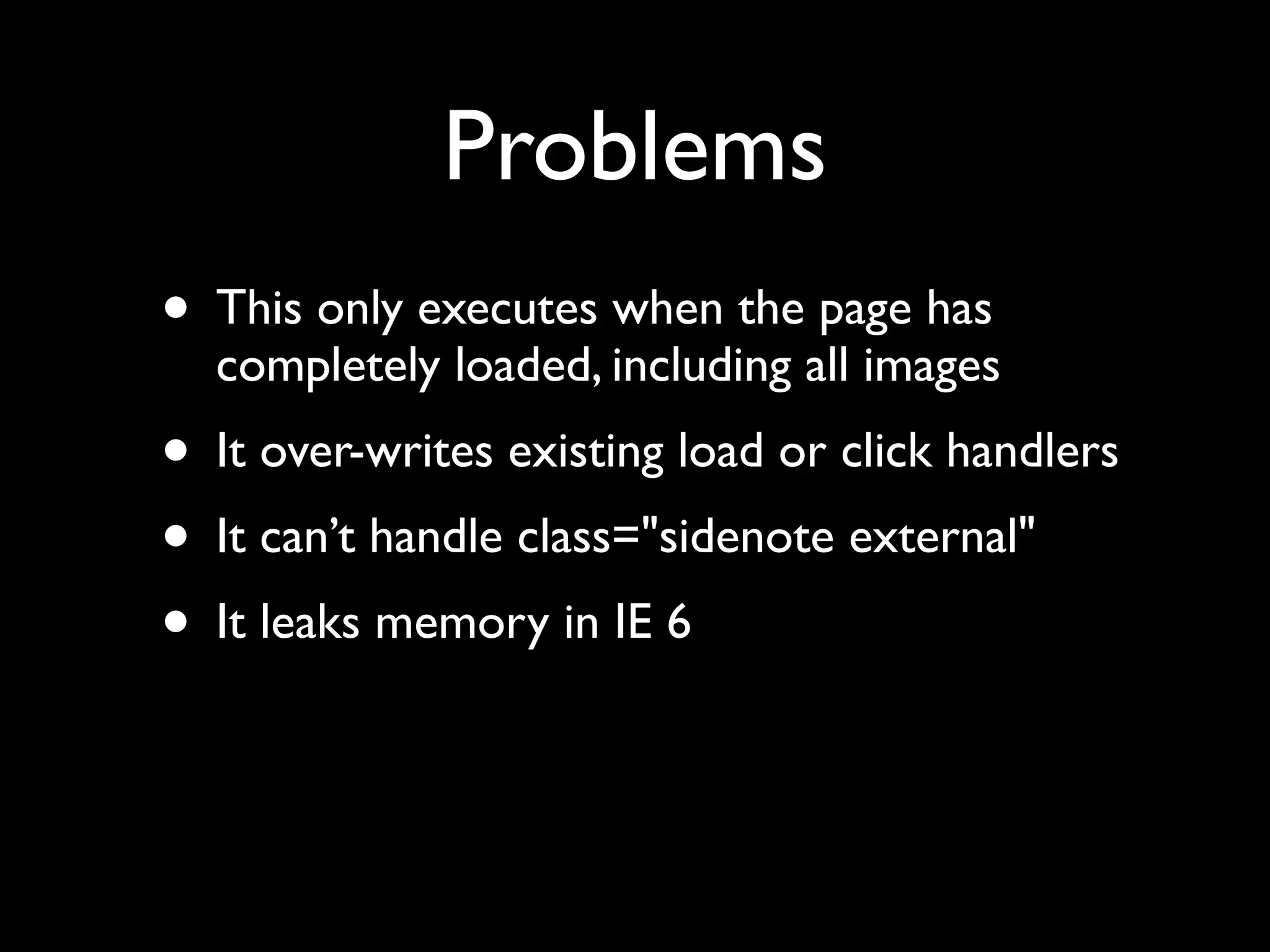 Unobtrusive JavaScript with jQuery