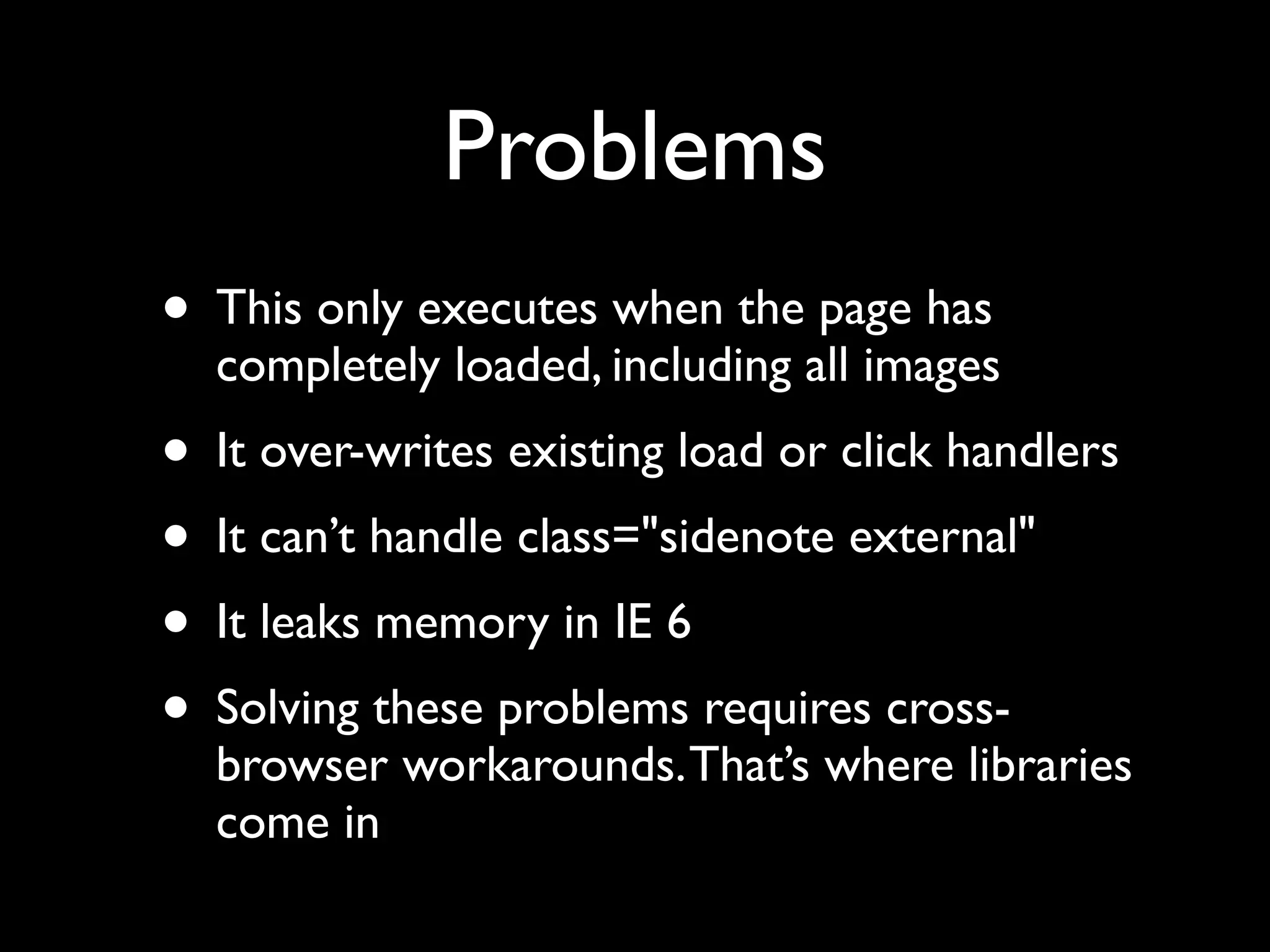 Unobtrusive JavaScript with jQuery