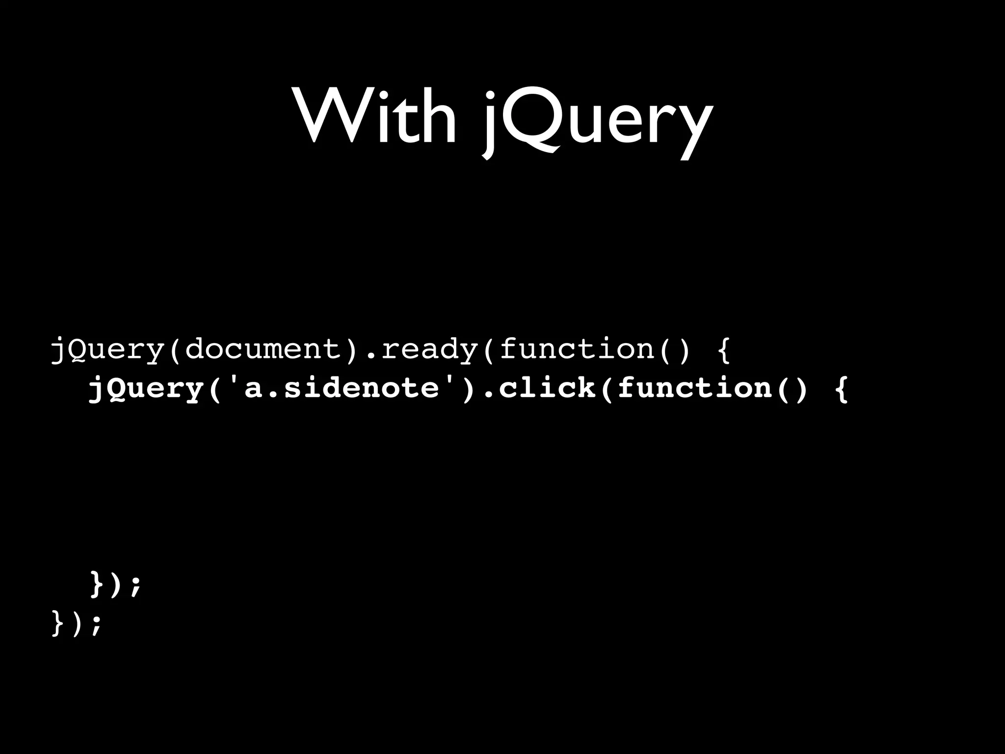Unobtrusive JavaScript with jQuery | PDF | Web Development | Internet