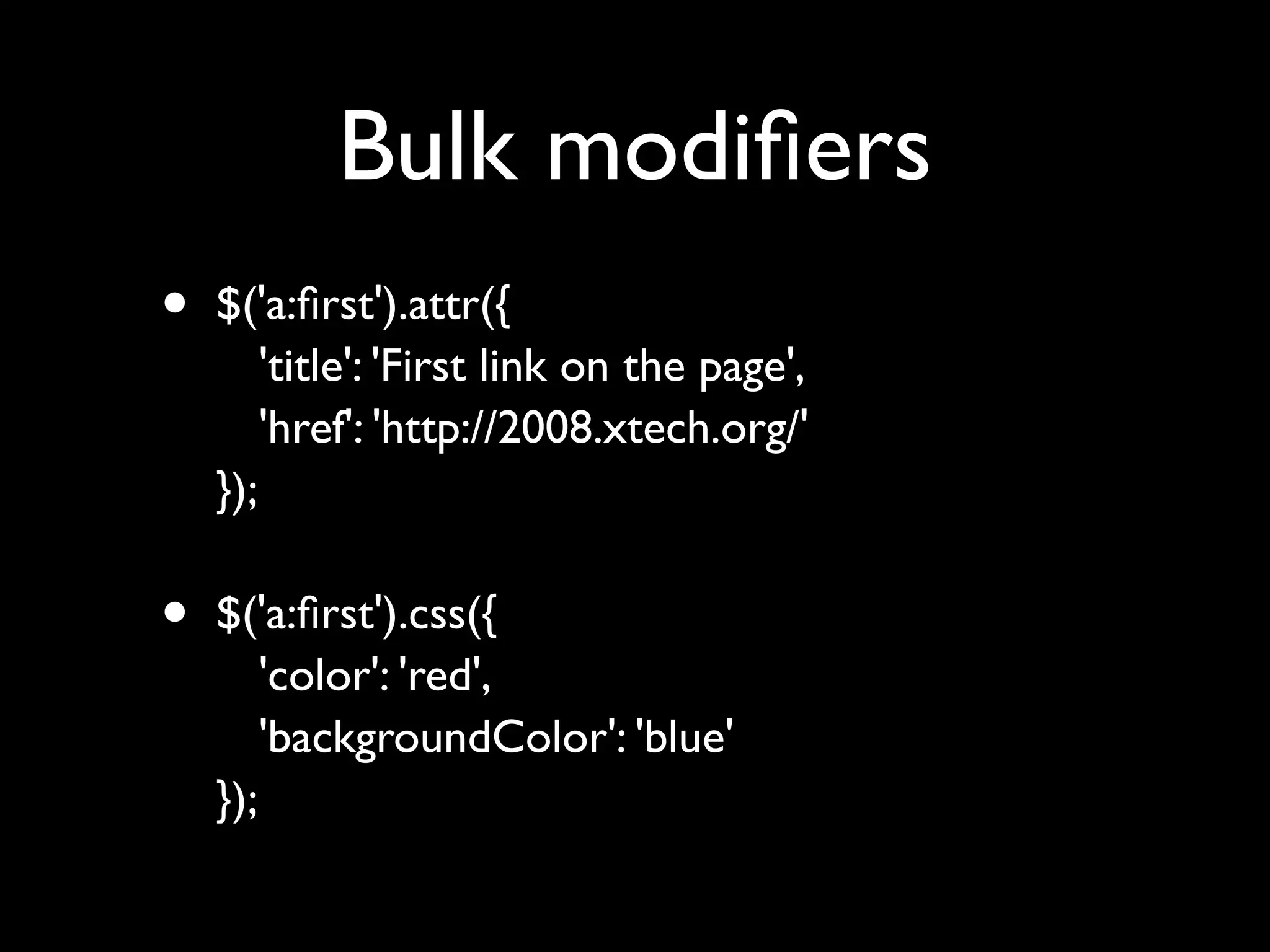 Unobtrusive JavaScript with jQuery