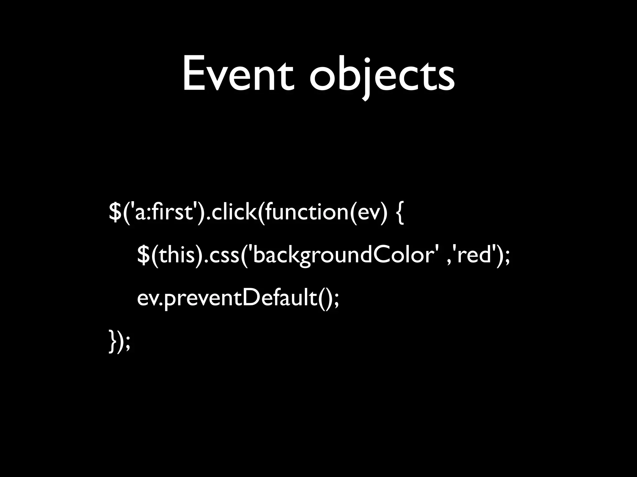 Unobtrusive JavaScript with jQuery