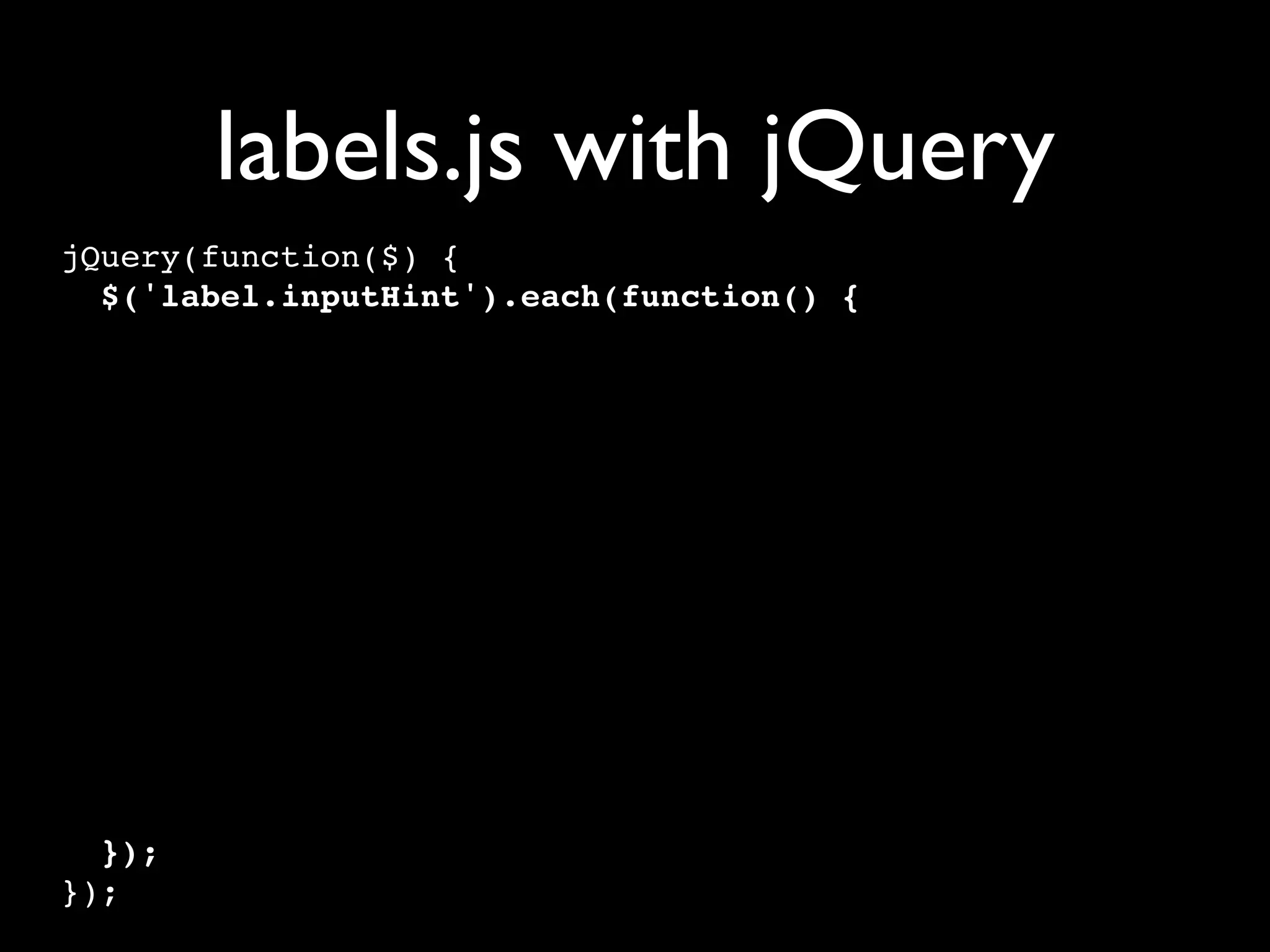 Unobtrusive JavaScript with jQuery