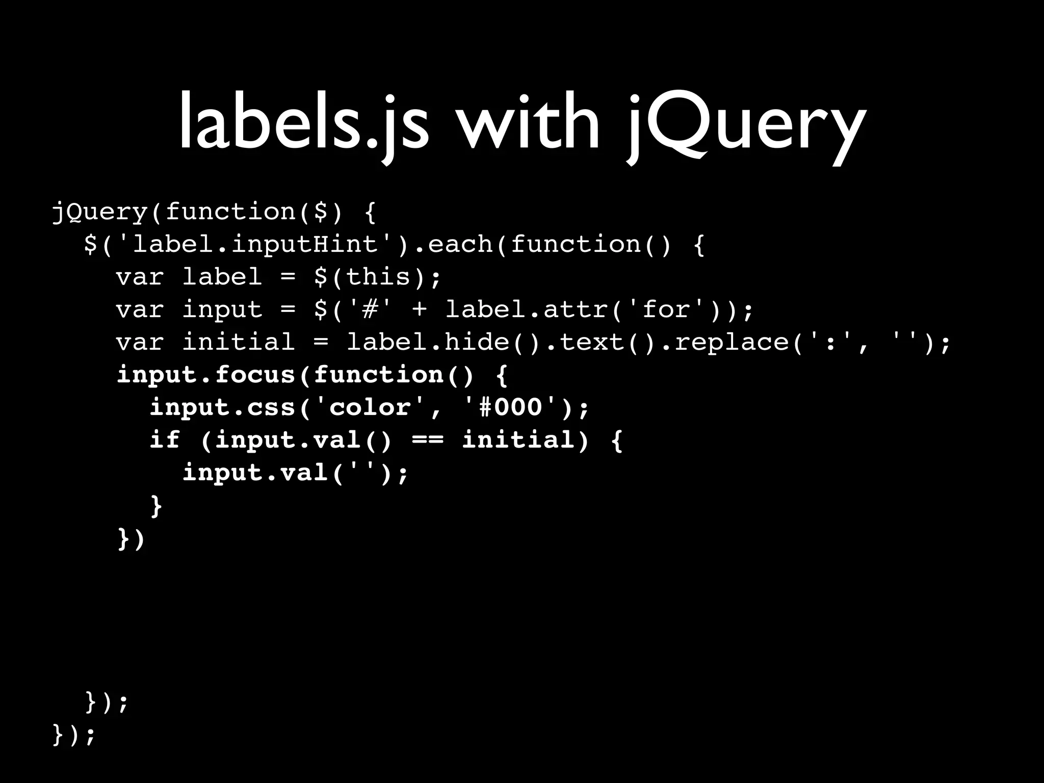 Unobtrusive JavaScript with jQuery