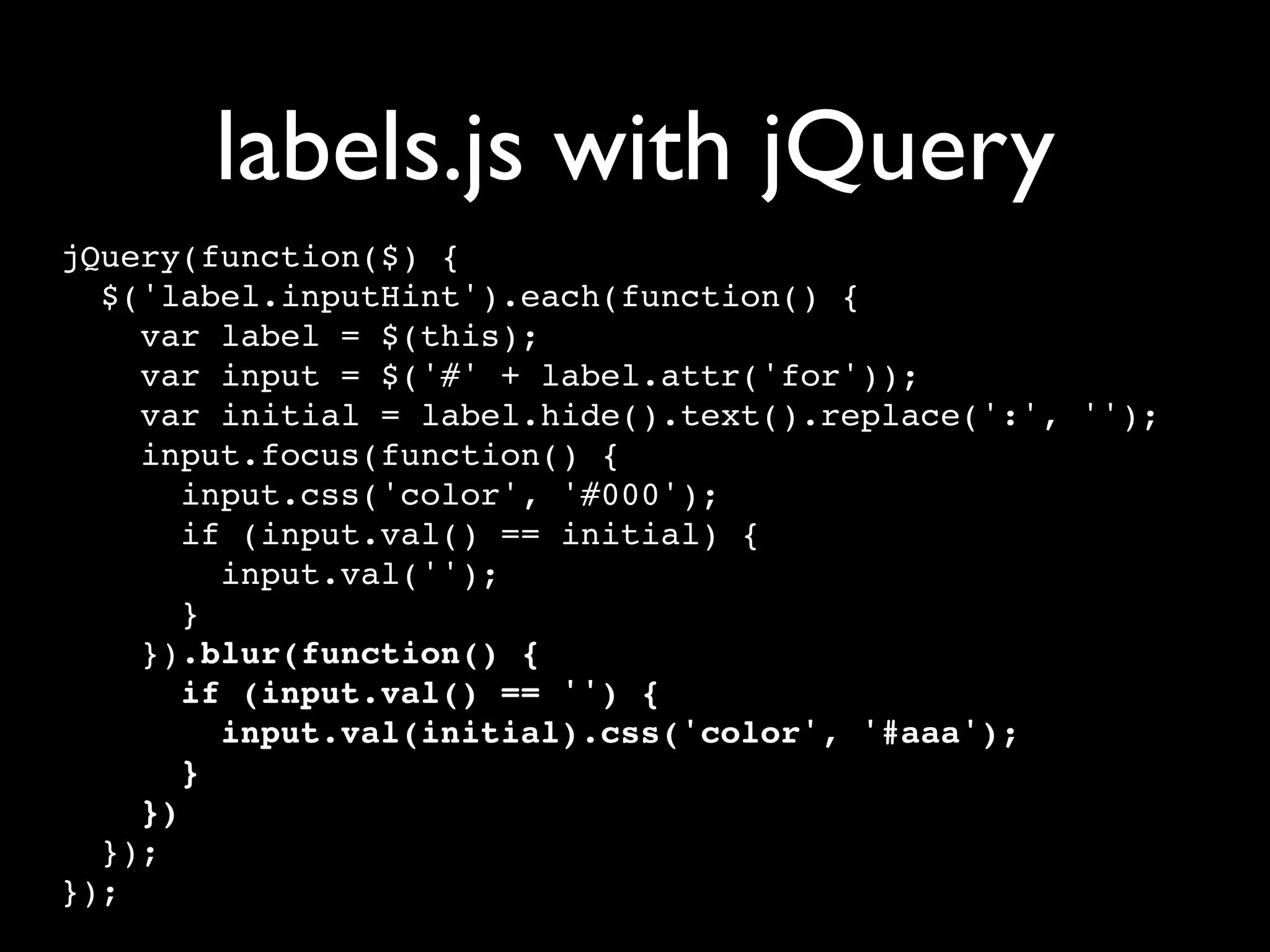 Unobtrusive JavaScript with jQuery