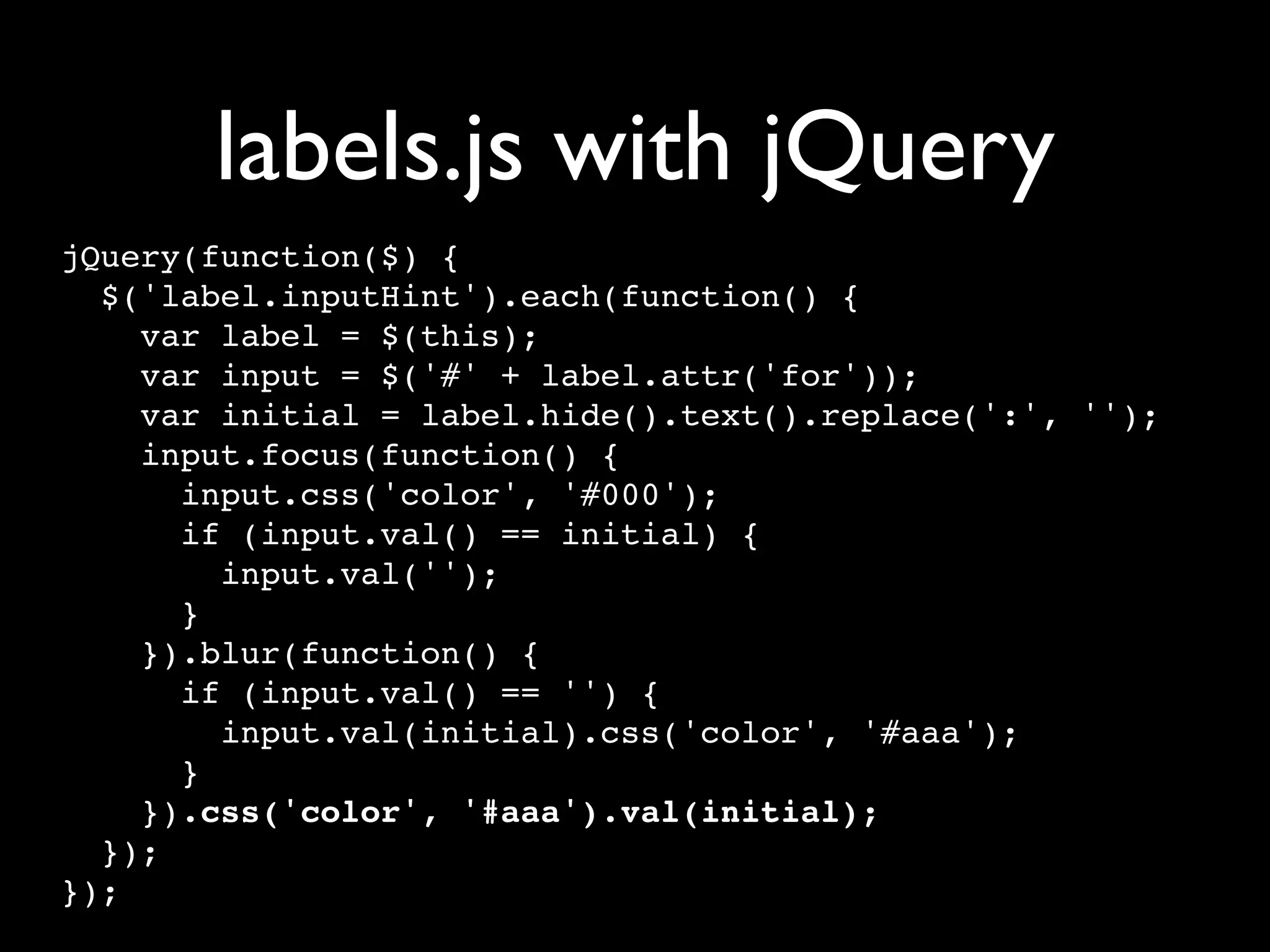 Unobtrusive JavaScript with jQuery