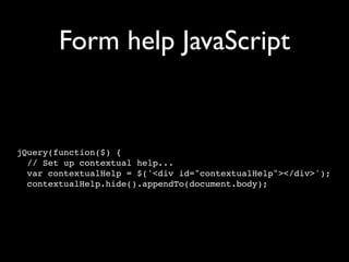 Unobtrusive JavaScript with jQuery