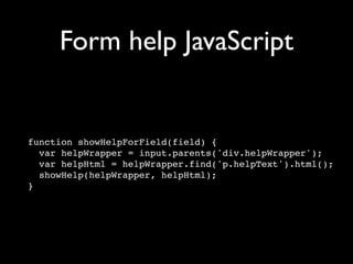 Unobtrusive JavaScript with jQuery