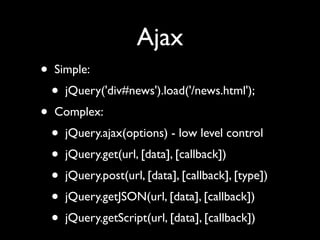 Unobtrusive JavaScript with jQuery