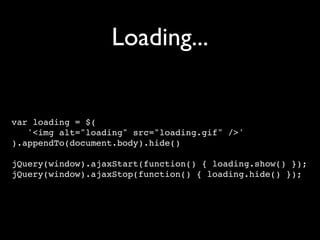 Unobtrusive JavaScript with jQuery