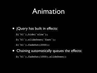 Unobtrusive JavaScript with jQuery