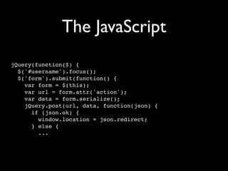 Unobtrusive JavaScript with jQuery