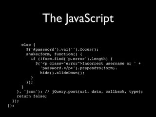 Unobtrusive JavaScript with jQuery