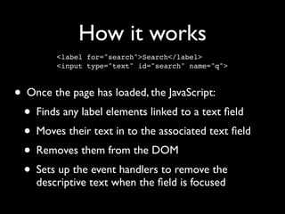 Unobtrusive JavaScript with jQuery