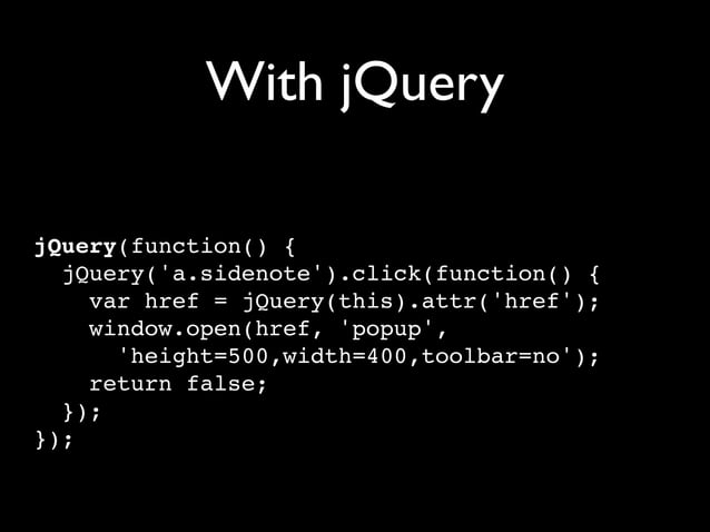 Unobtrusive JavaScript with jQuery | PDF | Web Development | Internet