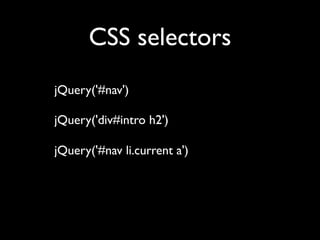 Unobtrusive JavaScript with jQuery