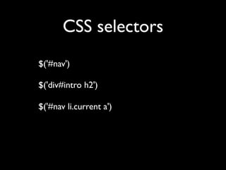 Unobtrusive JavaScript with jQuery