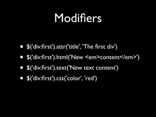 Unobtrusive JavaScript with jQuery