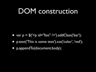 Unobtrusive JavaScript with jQuery
