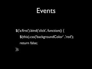 Unobtrusive JavaScript with jQuery