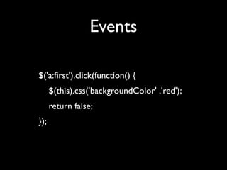 Unobtrusive JavaScript with jQuery