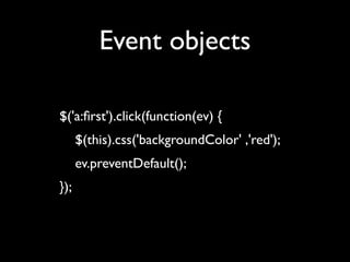 Unobtrusive JavaScript with jQuery